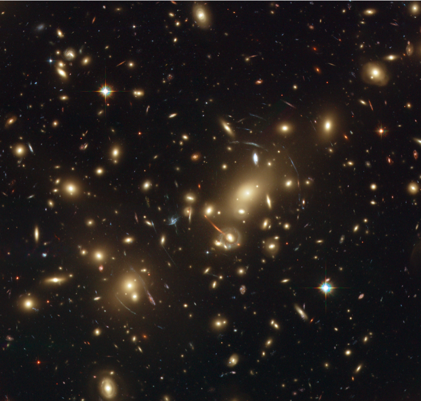 Abel 2218?a gravitationally-lensed cluster of galaxies that is a great target for deep-sky astrophotograhy. Image credit: NASA, ESA, and Johan Richard (Caltech). Acknowledgement: Davide de Martin & James Long (ESA/Hubble).