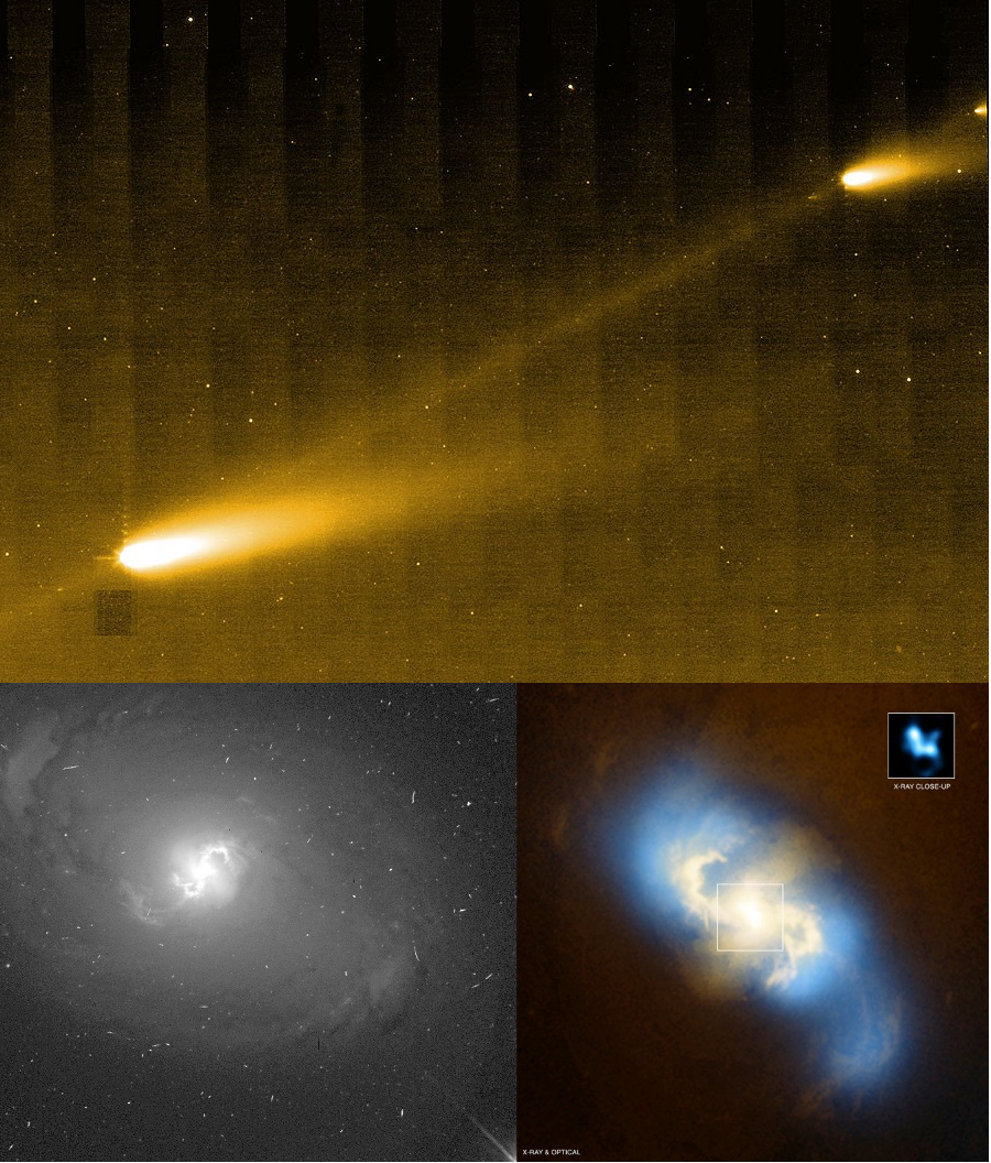 Image credit: NASA / JPL-Caltech / W. Reach (SSC/Caltech), of Comet 73P/Schwassman-Wachmann 3, via NASA's Spitzer Space Telescope, 2006.