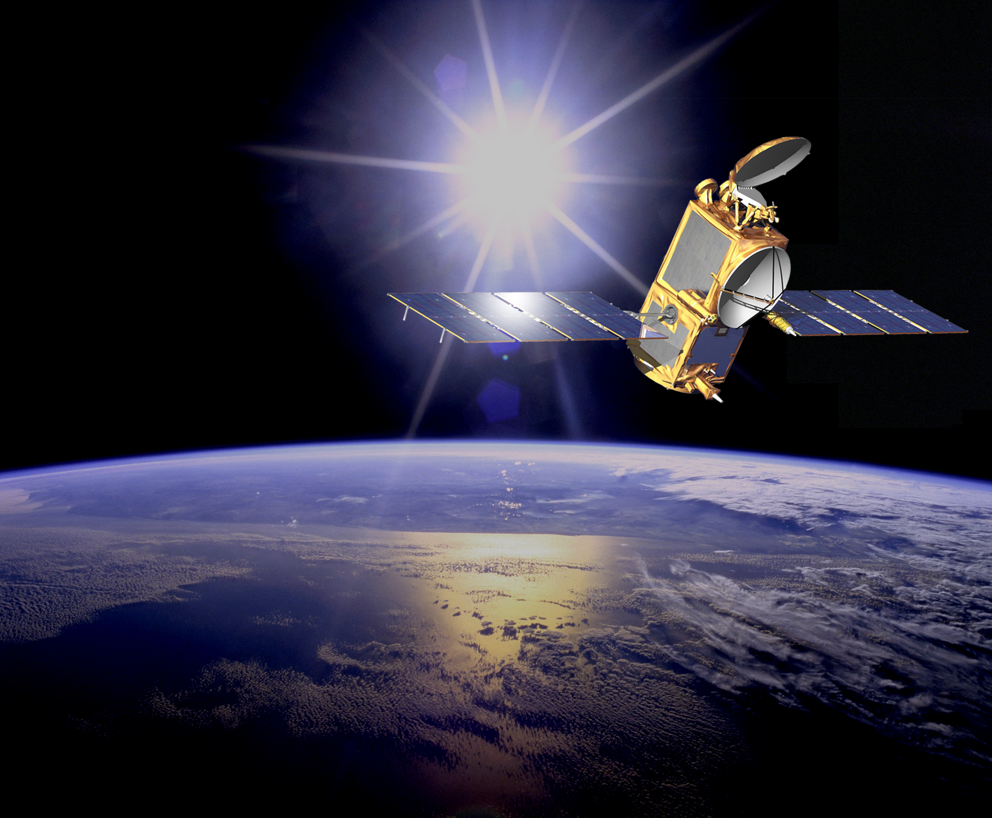 Artist's interpretation of the Jason 2 satellite. To do its job properly, satellites like Jason 2 require as accurate a terrestrial reference frame as possible. Image courtesy: NASA/JPL-Caltech.