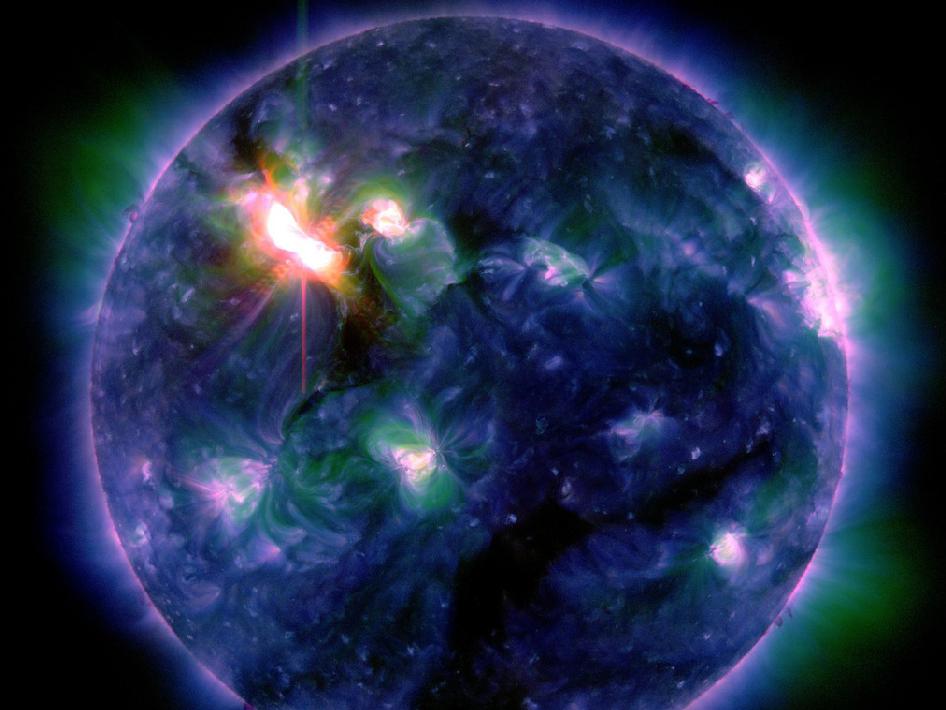 March 6, 2012, solar flare, as seen by the Solar Dynamics Observatory.